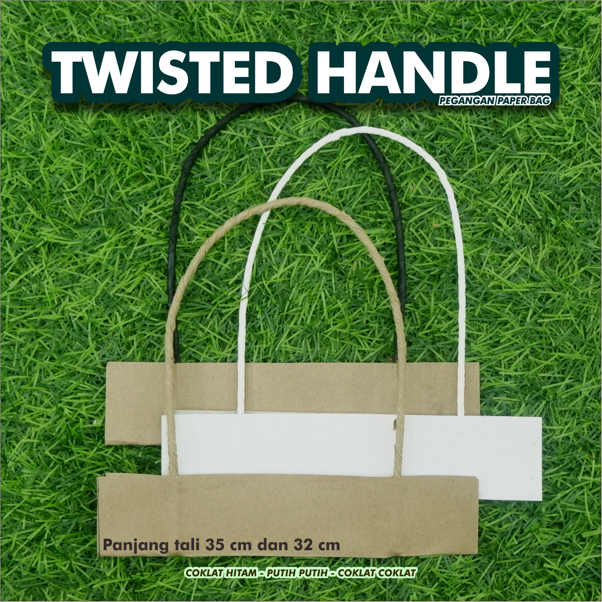 Twisted handle pegangan tas kertas